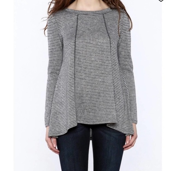 Jack by BB Dakota Sweaters - Jack by BB Dakota Henrik grey striped pullover sweater size small